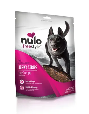Nulo - Dog Treats - Jerky Strips Beef with Coconut