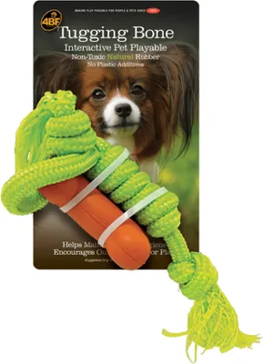 4BF - Dog Toy - Tugging Bone with Rope