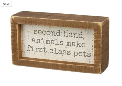 Primitives by Kathy - Box Sign - First Class Pets