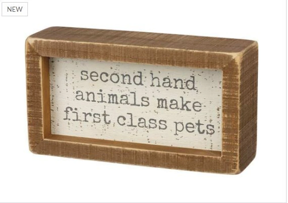 Primitives by Kathy - Box Sign - First Class Pets