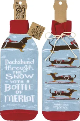 Primitives by Kathy - Christmas Knit Coozie Dachshund