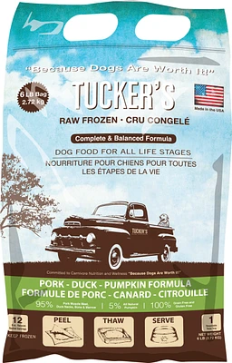 Tucker's - Frozen Dog Food - Pork, Duck