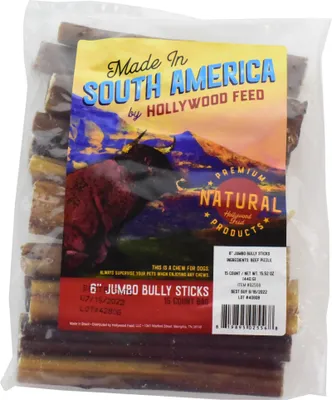 Made In South America - Dog Chew - Jumbo Bully Stick Bag - 6 inch