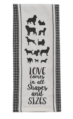 Park Designs  - Dish Towel - Love Shapes & Sizes Dogs