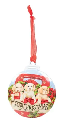 Brownlow Gifts - Ornament - Christmas Puppies