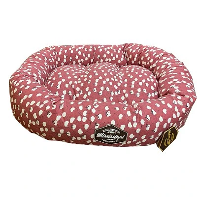 Donut Dog Bed - Cottonbelt Maroon