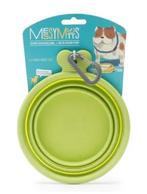 Messy Mutts - Silicone Collapsible Pet Bowl - Green