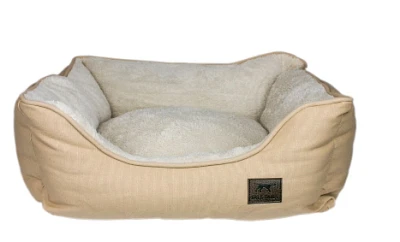 Tall Tails - Bolster Dog Bed - Khaki