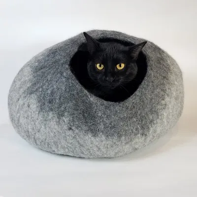 Walking Palm - Cat Cave Bed - Grey Ombre