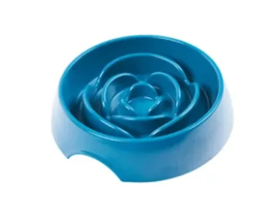 Messy Mutts - Interactive Dog Bowl Slow Feeder - Blue