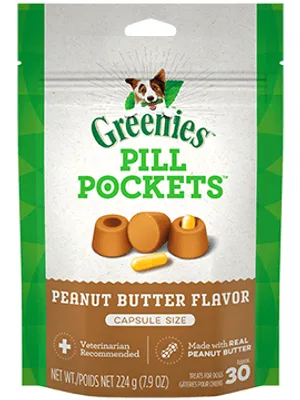 Greenies - Dog Treats Capsule Pill Pockets Peanut Butter