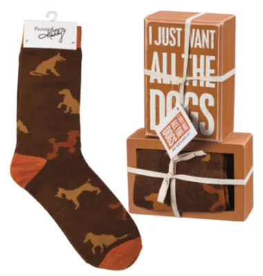 Primitives by Kathy - Sign & Sock Set - All the Dogs
