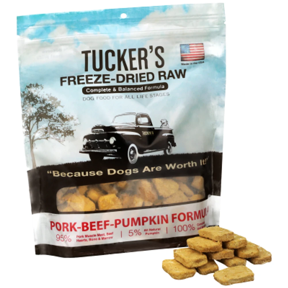 Tucker's - Freeze Dried Dog Food - Pork,  Beef,  & Pumpkin