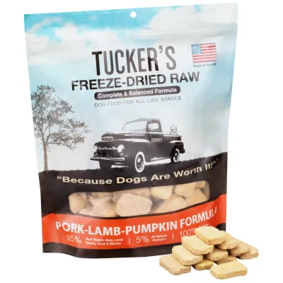 Tucker's - Freeze-Dried Dog Food - Pork,  Lamb,  and Pumpkin