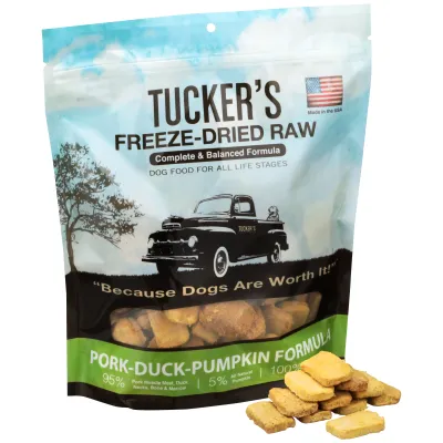 Tucker's - Freeze-Dried Dog Food - Pork,  Duck,  and Pumpkin