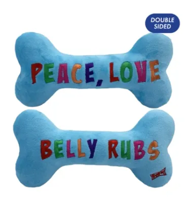Huxley & Kent - Dog Toy - Peace,  Love,  Belly Rubs