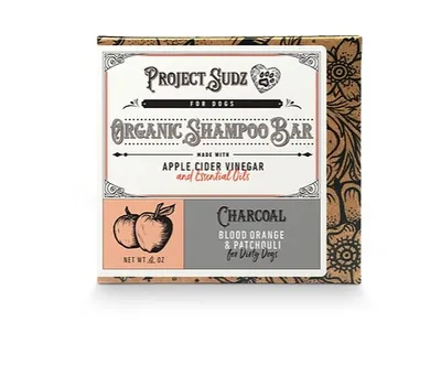 Project Sudz - Organic Dog Shampoo Bar - Patchouli Charcoal