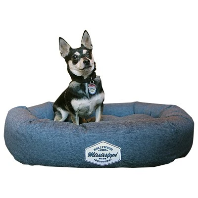 Donut Dog Bed - Denim