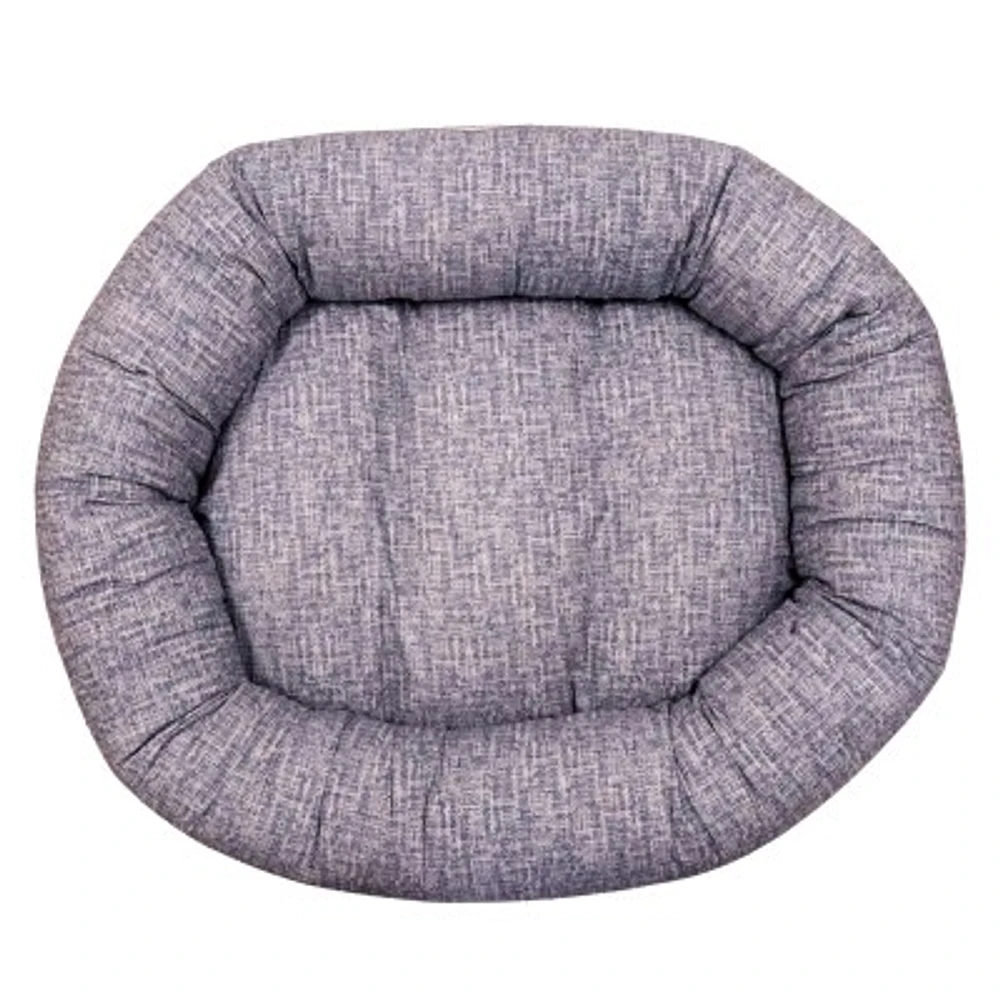 Donut Dog Bed - Blue Cotton