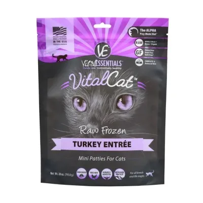 Vital Essentials - Raw Cat Food - Turkey Mini Patties