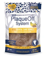 PlaqueOff - Dog Dental Bones - Mini Peanut Butter & Banana