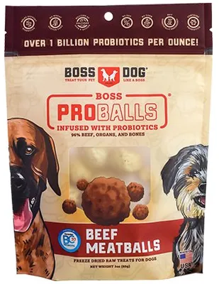 Boss Dog - Dog Treats - Pro Balls Freeze Dried Raw Beef Meatball