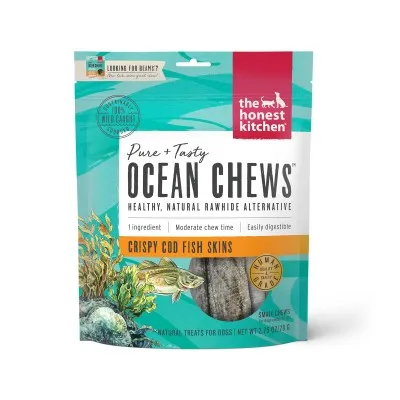 Honest Kitchen - Dog Treat - Ocean Chews Crispy Cod Fish Skins Beams