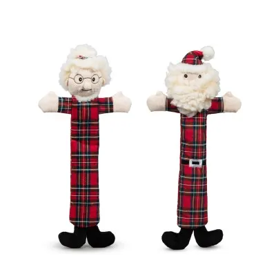HuggleHounds - Dog Toy - Long & Lovelie Santa / Mrs. Clause - Assorted
