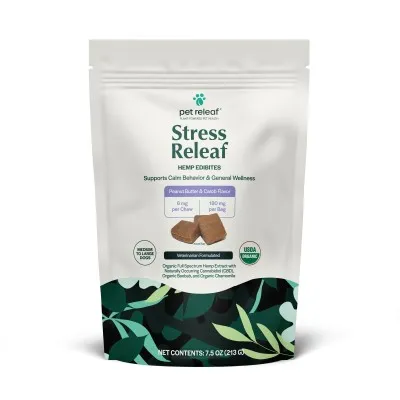 Pet Releaf - CBD Edibites - Stress Releaf Peanut Butter & Carob Large Breed