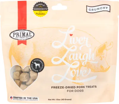 Primal - Dog Treat - Liver,  Laugh,  Love Simply Pork