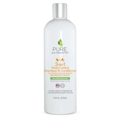 Pure and Natural Pet - Dog Shampoo - Shed Control 3-in-1