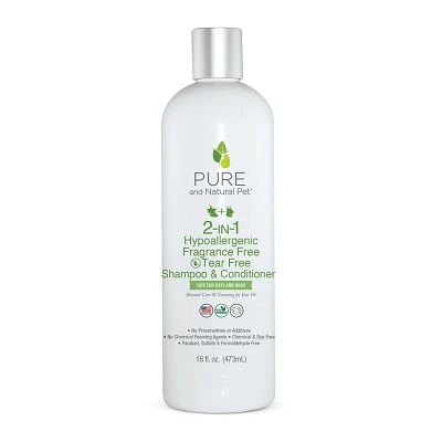 Pure and Natural Pet - Dog Shampoo - 2 in 1 Hypoallergenic