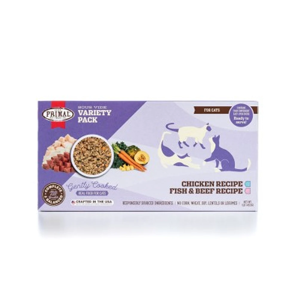 Primal - Gently Cooked Cat Food - Variety Pack