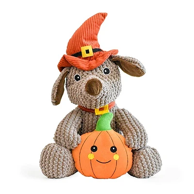 Patchwork - Plush Dog Toy - Jack O' Lantern