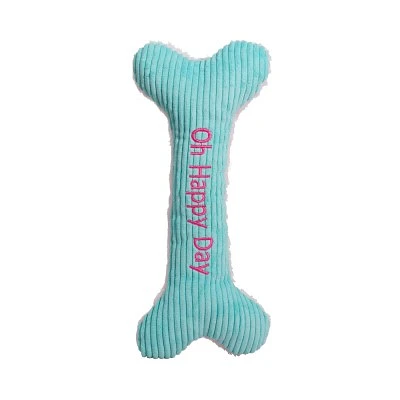 HuggleHounds - Dog Toy - Oh Happy Day Bone