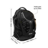 Kurgo - Pet Backpack - G-Train Travelers Pack - Black