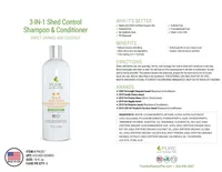 Pure and Natural Pet - Dog Shampoo - Shed Control 3-in-1