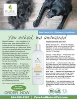 Pure and Natural Pet - Dog Shampoo - Shed Control 3-in-1