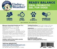 Under the Weather - Dog Supplement - Probiotic Gel