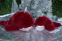 HuggleHounds - Dog Toy - Christmas Red Narwhal Knottie