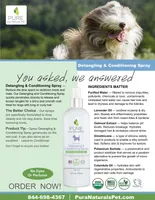 Pure and Natural Pet - Dog - Detangling Spray