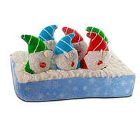 Patchwork - Dog Toy - Christmas Snow with Gnomes Thinker