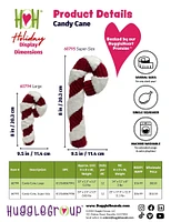 HuggleHounds - Dog Toy - Candy Cane