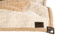 Tall Tails - Dog Bed Blanket - Micro Sherpa - Embossed Bone