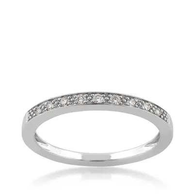 Perfect Match 1/8 ct. tw. Round Diamond Stackable Anniversary Band 10K White Gold