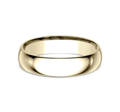 Benchmark Men's 5.0mm Comfort-Fit Wedding Band 10K Gold