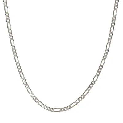 4.5mm 24" Figaro Chain Necklace in Sterling Silver