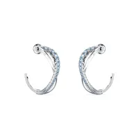 Swarovski Twist Stone Hoop Earrings