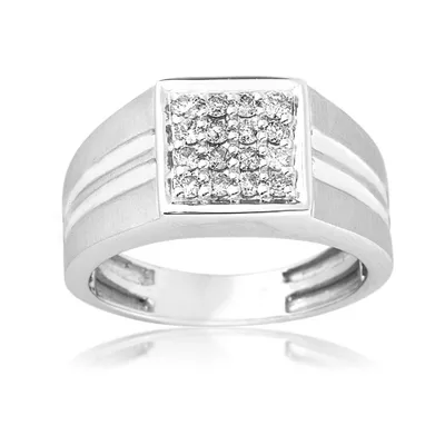 Men's 1/2 ct. tw. Diamond Wedding Ring 10K White Gold