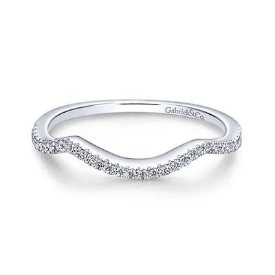 Gabriel & Co. Curved Modern Wedding Ring Enhancer 14K White Gold - WB9337W44JJ